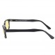 오리지널 X-KD의 20% 더 큰 노란색 렌즈 블랙 프레임 바이커 선글라스