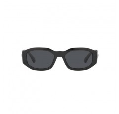 Versace 남성 선글라스 블랙 프레임, 다크 그레이 렌즈, 53MM