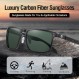 DUCO 선글라스 남자 레트로 광장 편광 된 UV 보호 탄소 섬유 태양 안경 낚시 DC8208
