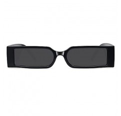 여성용 레트로 90년대 직사각형 선글라스 남성용 트렌디한 작은 누드 영감 좁은 안경