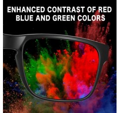 Bnus 고 대비 편광 선글라스 낚시와 골프에 적합한 빨간색, 녹색 및 파란색을 강화합니다.