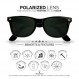 남성 및 여성을 위한 REVOLUTTI Wayfaer 편광 선글라스 | 검은색 UV400 보호 요소 눈부심 방지, 반사 방지 및 비산 방지 렌즈(완벽한 유지 관리 세트 포함)