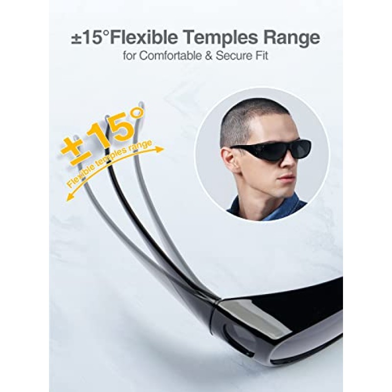 Luxtude 선글라스는 남성 및 여성용 안경에 적합하며, 주야간 편광 선글라스를 감싸고, 100% 자외선 차단 기능을 제공합니다.
