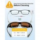 Luxtude 선글라스는 남성 및 여성용 안경에 적합하며, 주야간 편광 선글라스를 감싸고, 100% 자외선 차단 기능을 제공합니다.