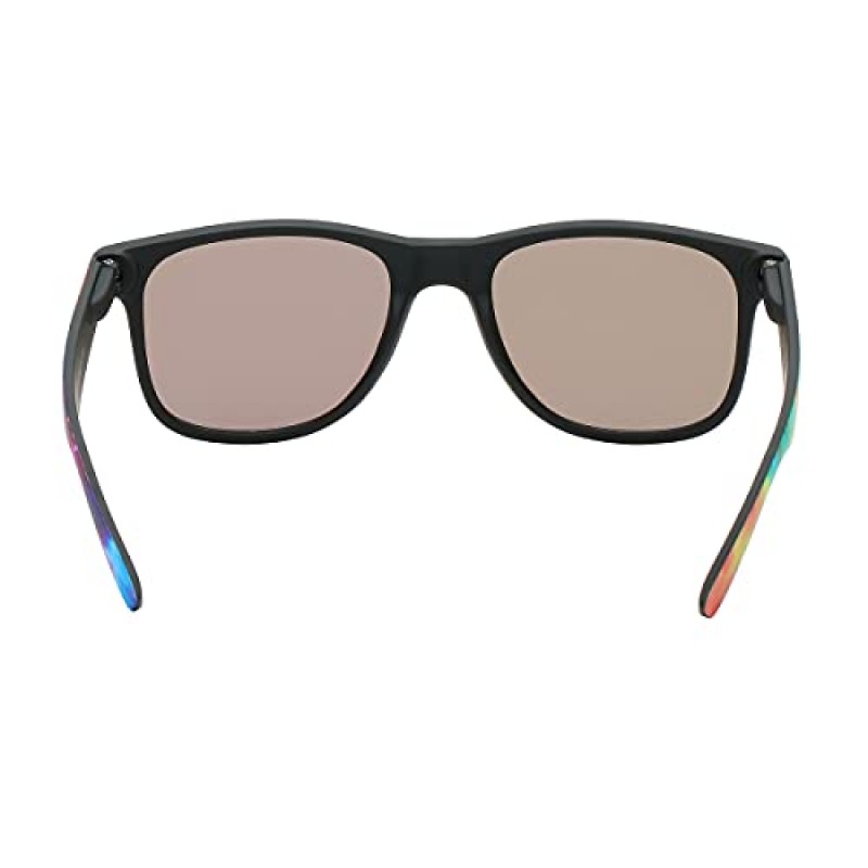 타이 다이 패턴 프레임과 블루 미러 렌즈가 있는 남성 및 여성용 Piranha Avant 레트로 선글라스