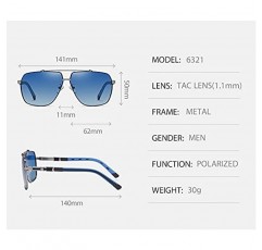 Haigfore 편광 선글라스 UV 보호 기능을 제공하는 남성용 클래식 패션 대형 프레임