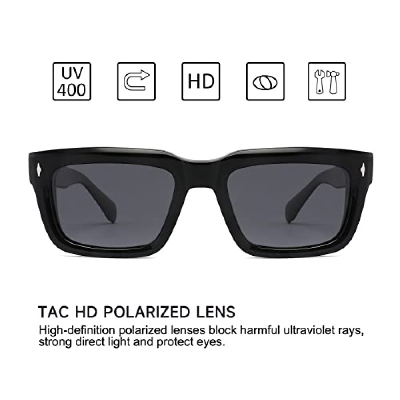 Baililai 편광 남성용 여성용 선글라스, 100% 자외선 차단 및 HD 렌즈 2222s