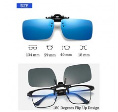 OopsMi 편광 클립형 선글라스 4팩 처방 안경용 무테 눈부심 방지 UV 보호