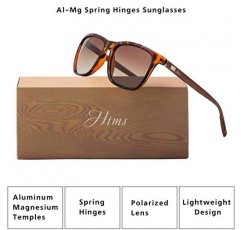 사각형 알루미늄 마그네슘 프레임 편광 선글라스 봄 사원 선글라스