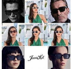 JOVAKIT 여성용 블랙 스퀘어 선글라스 남성용 단순 유행 직사각형 두꺼운 프레임 스타일 Sun Glasses UV400 Protection