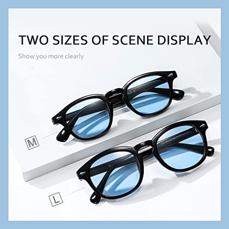 SHEEN KELLY 빈티지 조니 뎁 라운드 선글라스 Tint Lens Nerd Colourful Eyewear See Through Film Glasses