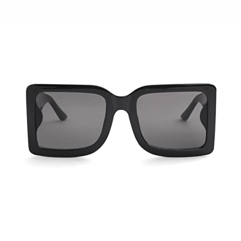 Onrtry 여성용 대형 사각형 문자 B 선글라스 남성 패션 검은 두꺼운 프레임 대형 선글라스