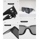 Onrtry 여성용 대형 사각형 문자 B 선글라스 남성 패션 검은 두꺼운 프레임 대형 선글라스