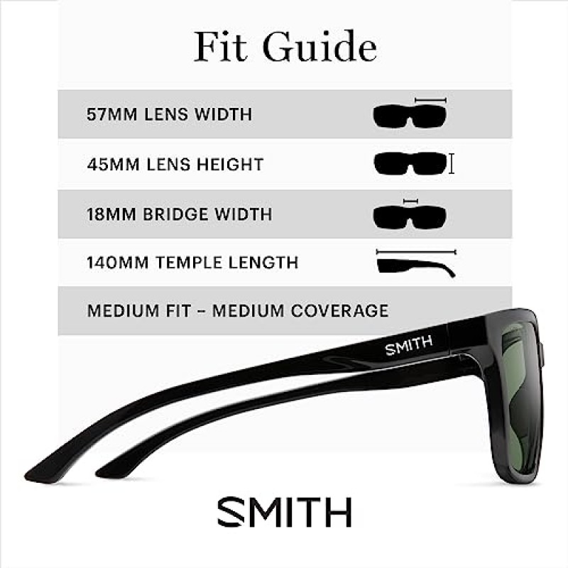 편광 렌즈가 장착된 Smith Shoutout 선글라스 – 퍼포먼스 스포츠 액티브 클래식 선글라스 – 남성용 및 여성용
