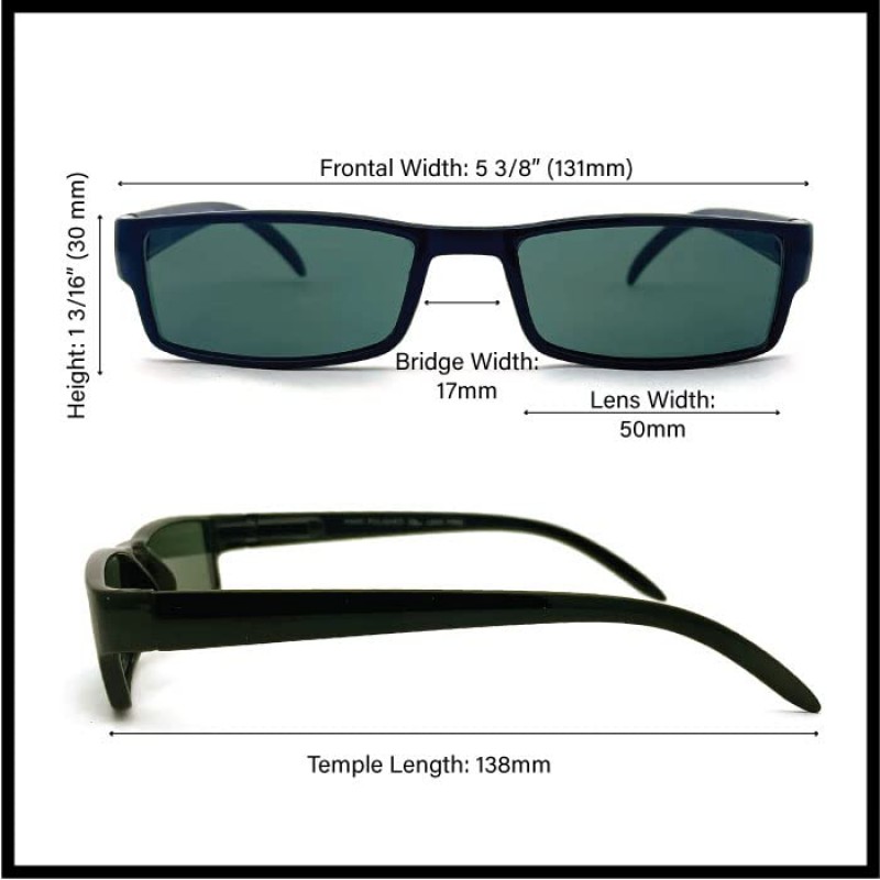 SA106 유리 렌즈 블랙 클래식 좁은 직사각형 플라스틱 스프링 힌지 선글라스
