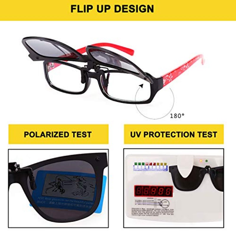 FRAZALA 처방 안경 위에 선글라스에 편광 클립 눈부심 방지 UV 보호 낚시 운전 선글라스