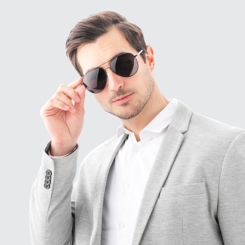치막 프리미엄 밀리터리 스타일 클래식 에비에이터 선글라스, 남성/여성용 파일럿 편광 선글라스, 100% 자외선 차단