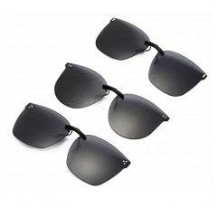 FF FRAZALA 편광 클립 온 선글라스 대형 UV 보호 처방 안경 위에 컴팩트 핏 논플립 선글라스