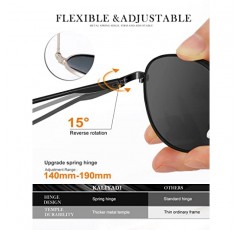 KALIYADI 남성용 여성용 에비에이터 선글라스 업그레이드 자외선 차단 기능이 있는 편광 빈티지 초경량 선글라스