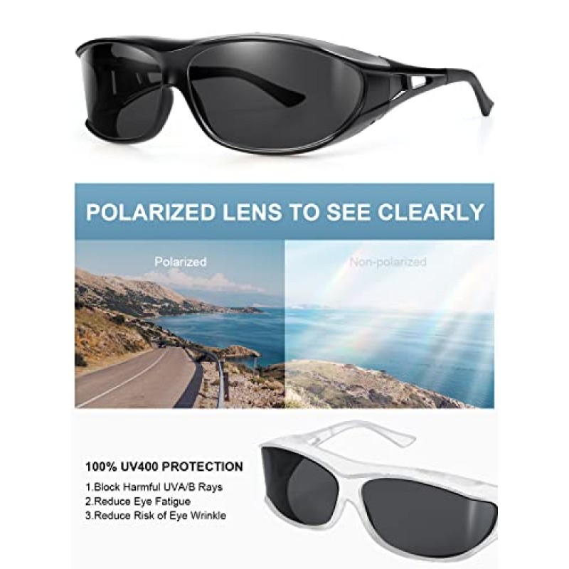 TINHAO 편광 선글라스 - 스포츠 운전 및 낚시를 위한 안경 착용
