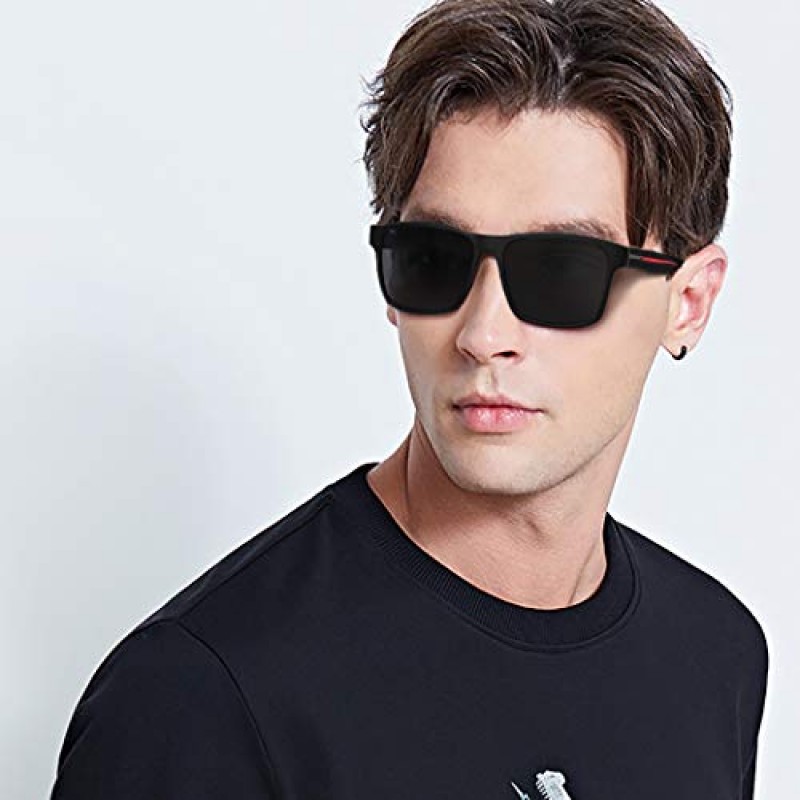 남성용 편광 선글라스 여성용 운전 낚시 남성용 선글라스 직사각형 빈티지 선글라스