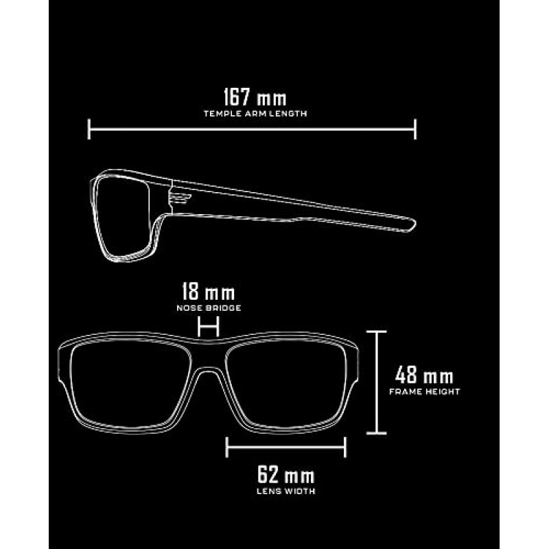 TOROE Eyewear FIELD 랩 어라운드 스포츠 선글라스, 폴리카보네이트 편광 렌즈, 경량 TR90 프레임