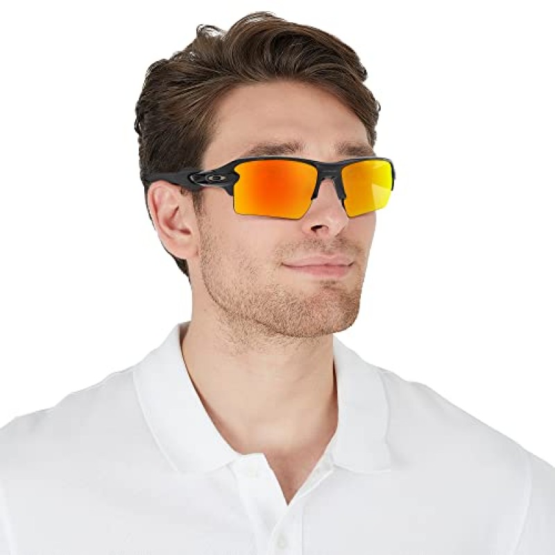 오클리 남성 Oo9188 플랙 2.0 XL 직사각형 선글라스