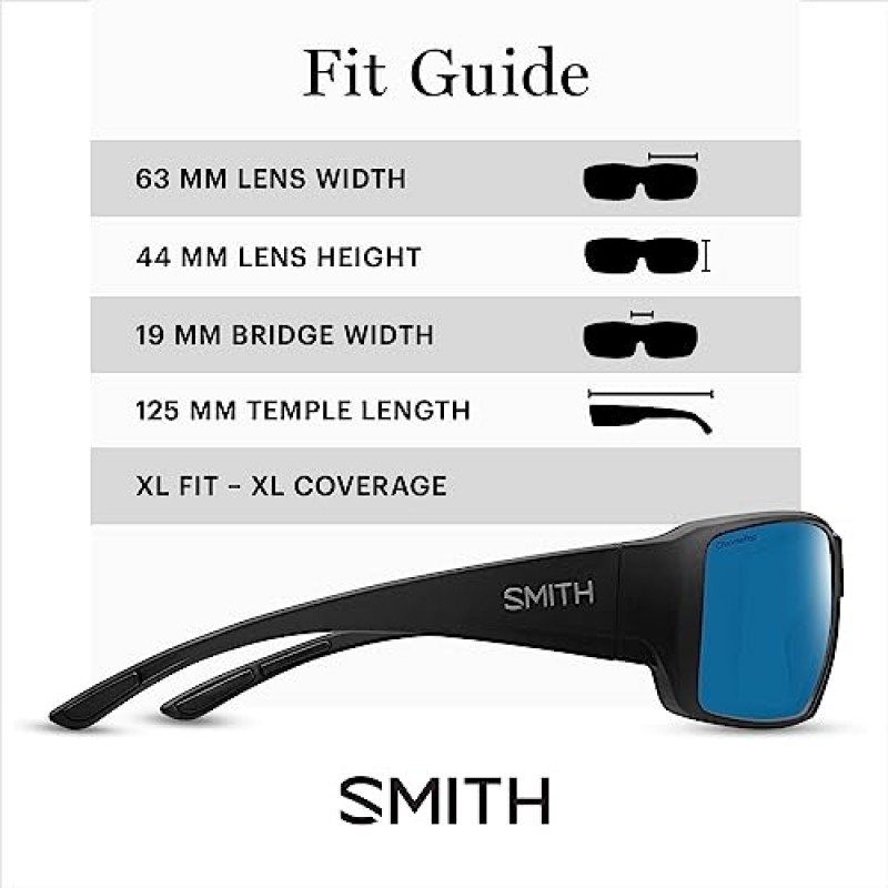 Smith Guide의 선택 XL 선글라스 – 편광 초대형 성능 스포츠 액티브 선글라스 – 남성 및 여성용