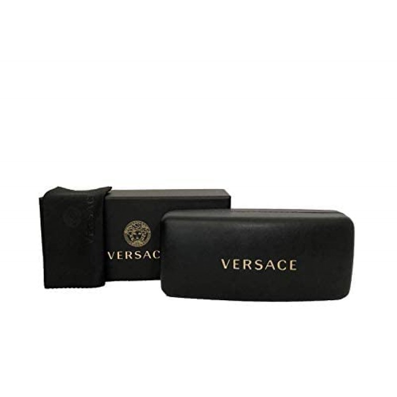 Versace VE2199 남성용 MEDUSA CHARM 스퀘어 선글라스 + 디자이너 iWear 안경 관리 키트 포함 번들