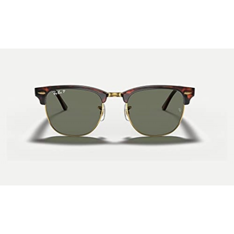 Ray-Ban RB3016 CLUBMASTER 남성용 남성용 선글라스 + 디자이너 iWear 안경 관리 키트 포함 번들