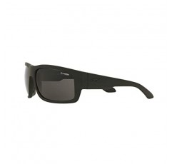 Arnette 남성용 An4221 그리프터 직사각형 선글라스, 퍼지 블랙/다크 그레이, 62mm