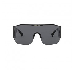 Versace 남성 선글라스 블랙 프레임, 다크 그레이 렌즈, 0MM