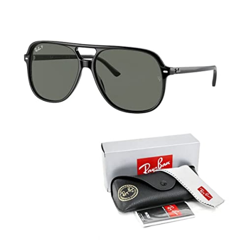 Ray-Ban Bill RB2198 남성용 여성용 스퀘어 선글라스 + 디자이너 iWear 무료 안경 키트 포함 번들