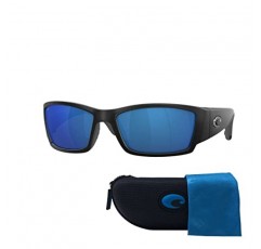Costa Del Mar Corbina 6S9057 남성용 직사각형 선글라스 + 디자이너 iWear 안경 키트 포함 번들