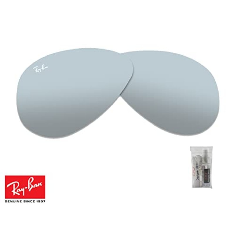 Ray-Ban 오리지널 AVIATOR LARGE METAL RB3025 교체용 렌즈 + 디자이너 iWear 케어 키트 포함 번들