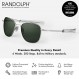 랜돌프 미국 | 남성용 또는 여성용 밝은 크롬 클래식 에비에이터 선글라스 100% UV