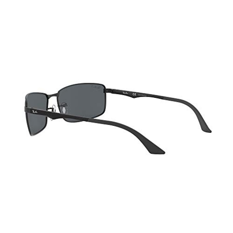 Ray-Ban 남성용 Rb3498 직사각형 선글라스