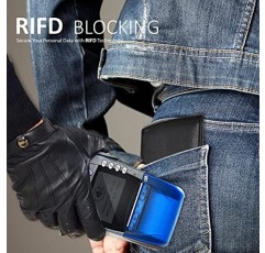 NeoMonte 수제 RFID 가죽 남성용 지갑은 다양한 색상으로 제공되며 카드 9개와 ID 슬롯 1개를 제공합니다.