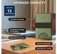 남성용 TOYFID 슬림 지갑 - 금속 카드 홀더 지갑, 미니멀리스트 팝업 남성용 지갑, 빠른 카드 액세스를 위한 백플레이트 및 현금 밴드가 있는 RFID 차단 명함 케이스 지갑