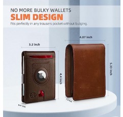 Zitahli Airtag-Wallet-Mens-Slim-RFID 차단 지갑 가죽 머니 클립 에어 태그 지갑 카드 홀더 남성용 Bifold 선물