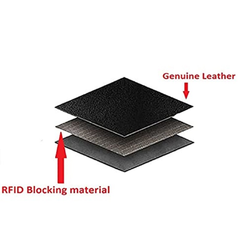 F&L CLASSIC 남성용 RFID 빈티지 룩 정품 가죽 긴 이중 지갑 수표 지갑, 버팔로 빈티지 가죽