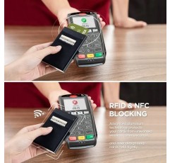 Jonsoil 미니멀리스트 팝업 남성용 카드 홀더 스마트 RFID 지갑 | 돈 주머니와 알루미늄 금속 은행 카드 케이스 | 슬림 명함 앞주머니 여행용 지갑 (블랙)