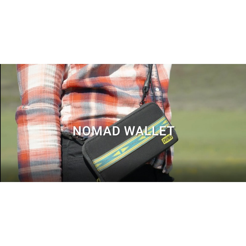 Chums Nomad 지갑 - 카드 수납 공간, 추가 포켓 공간 및 탈부착 가능한 스트랩이 포함된 지갑 및 휴대폰 지갑 - 그레이