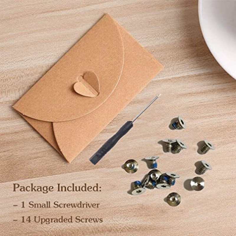 월렛용 교체 나사 업그레이드된 풀림 방지 나사 T5 드라이버(기본 세트), 은색