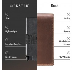 남성용 Ekster Senate 카드홀더 지갑 | RFID 차단 레이어가 있는 남성용 슬림 지갑 | 빠른 카드 액세스를 위한 푸시 버튼이 있는 남성용 미니멀리스트 지갑 | 카드지갑 & 남성지갑 슬림 (나파블랙)