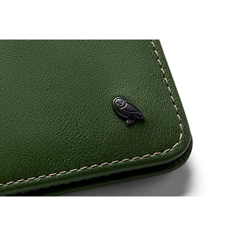 Bellroy Hide & Seek, 슬림 가죽 지갑, RFID 버전 사용 가능(최대 12개의 카드 및 현금) - RangerGreen