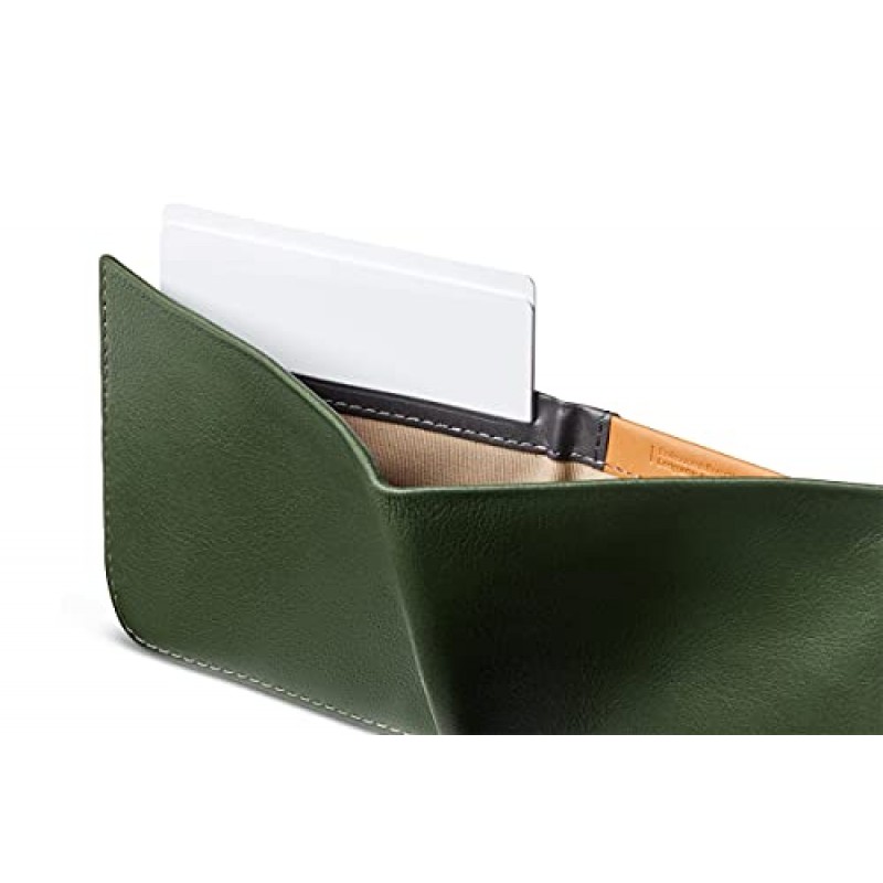 Bellroy Hide & Seek, 슬림 가죽 지갑, RFID 버전 사용 가능(최대 12개의 카드 및 현금) - RangerGreen