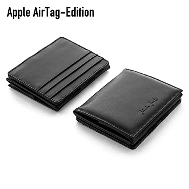 Jaimie Jacobs Flap Boy AirTag Edition 매직 지갑 RFID 보호 정품 가죽 남성용(블랙)
