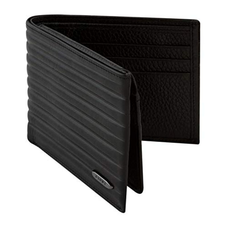 Giudi Deluxe Bifold 남성용 지갑 Made in Italy – 비즈니스 및 신용카드 소지자 9개 – 현금 주머니 2개 – 운전면허증 또는 신분증 창 1개 - 고급 천연 가죽 - 우아한 블랙 컬러