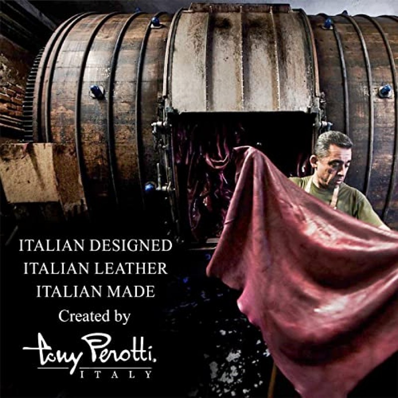 Tony Perotti 남성용 이탈리아 가죽 삼단 지갑 - 현금 및 영수증 포켓이 포함된 RFID 빠른 액세스 지갑